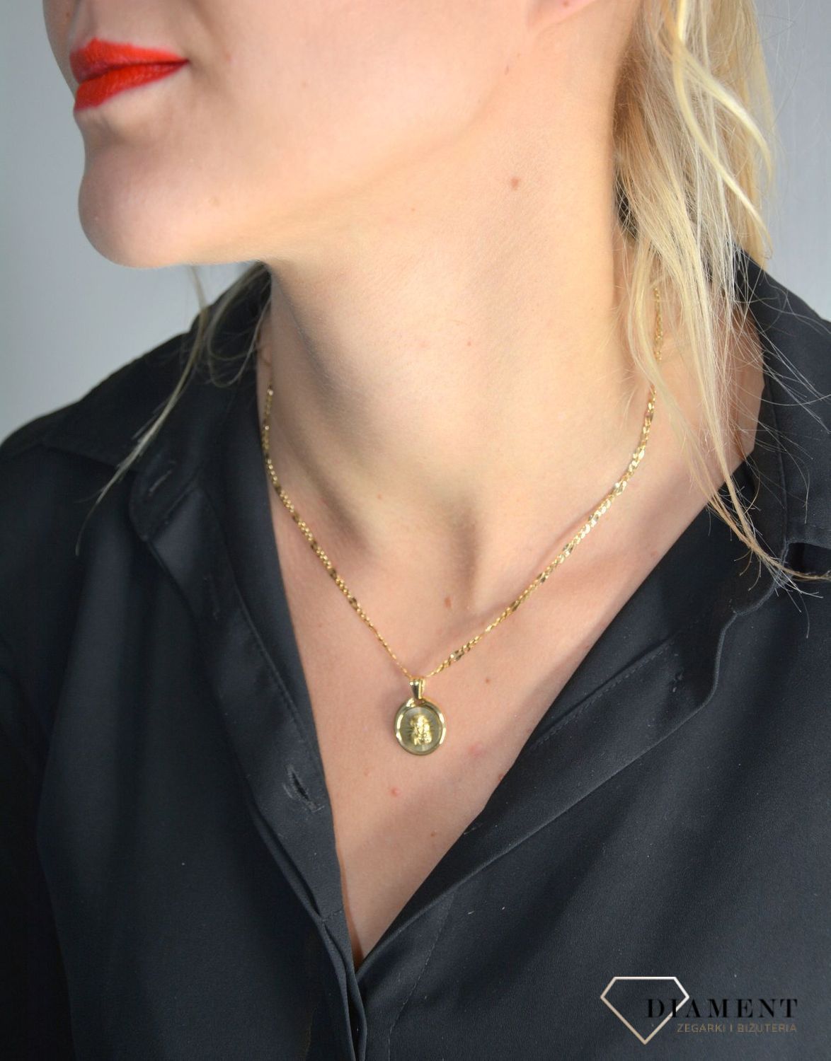 Złoty łańcuszek 585 figaro 3 mm DIA-LAN-1132-585 3mm.jpg